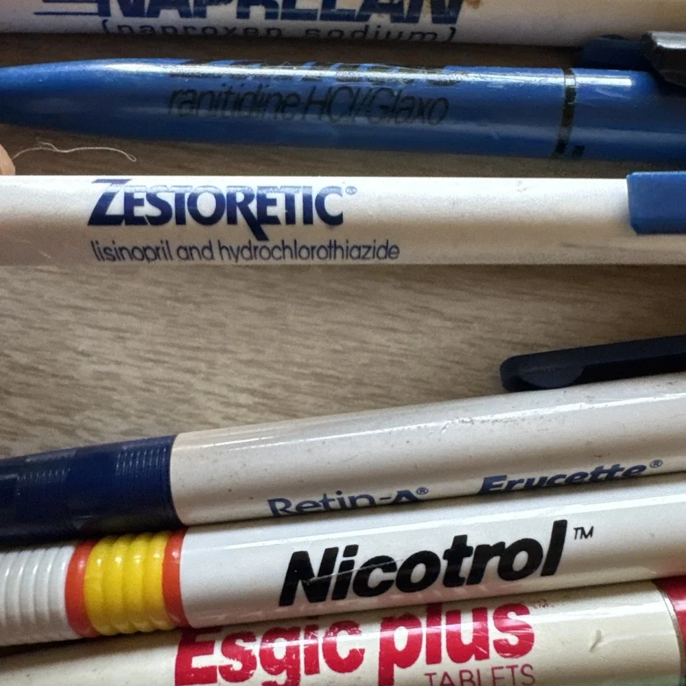 Rx Pharmacy Promotional Ballpoint Pens Lot Of 29 Ambien Lotensin Nicotrol Biaxin